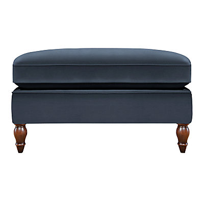 Duresta Vaughan Footstool, Umber Leg Canterbury Linen Navy Duresta Vaughan Footstool, Umber Leg Canterbury Linen Navy